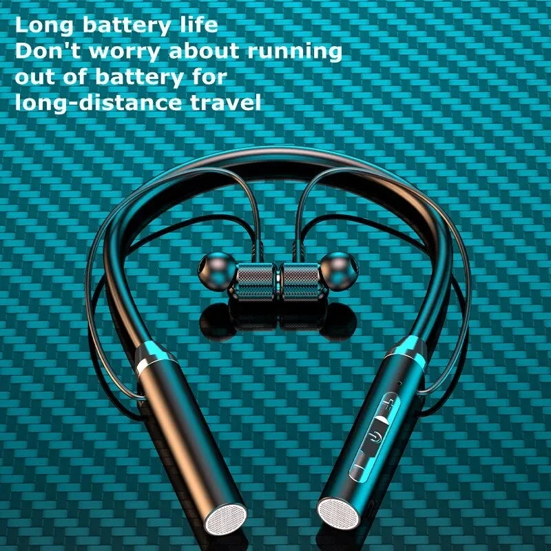 Wireless Headphones Bluetooth 5.0, Neckband Earphones Silicone Hifi, 9D Stereo Sports Headset Halter, Waterproof Magnetic Earbuds