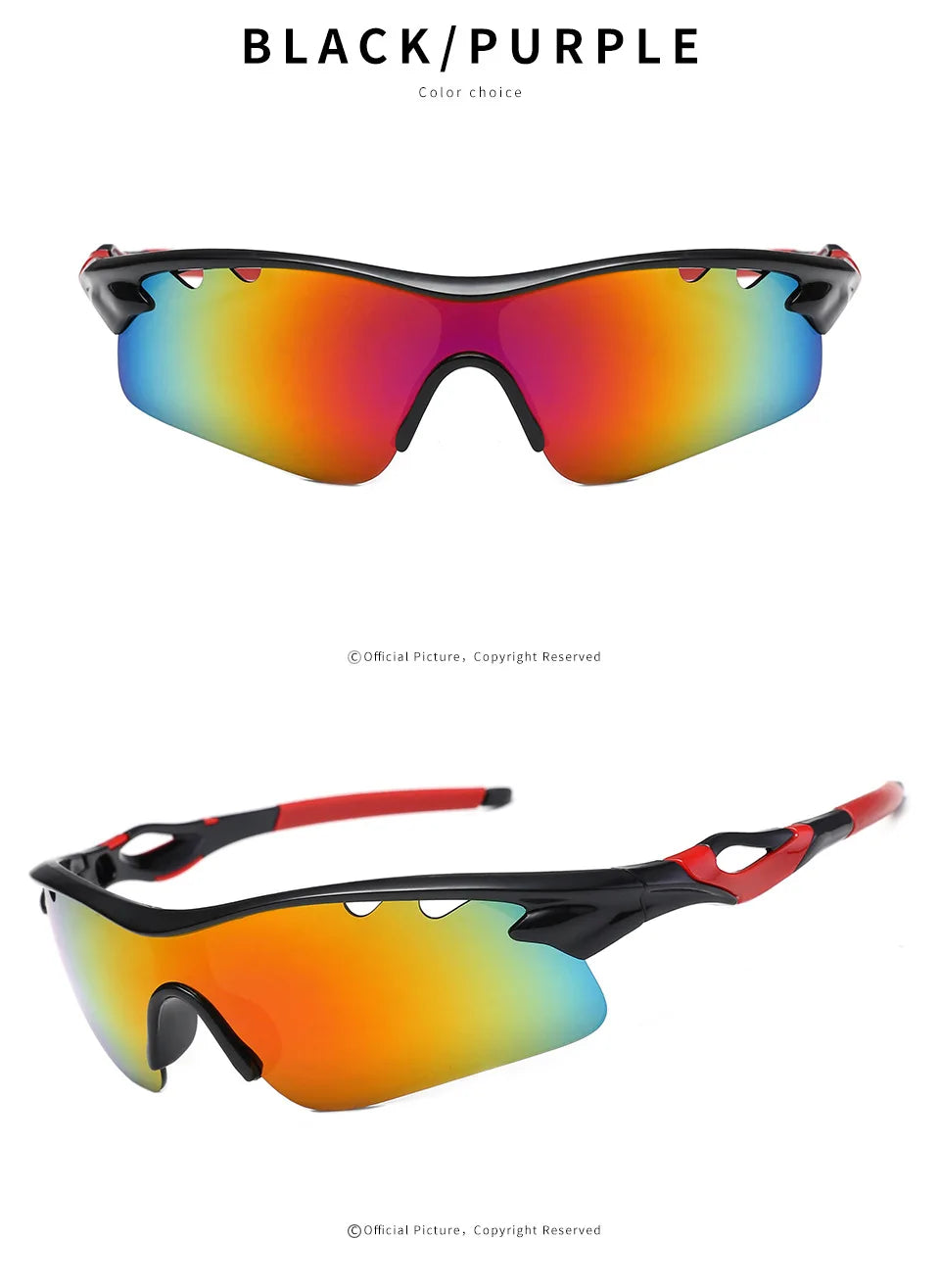 Men and Women Cycling Glasses, Mens Sunglasses for Men Outdoor, Eyewares Sports Sun Glasses, Multi Color Lens Unisex Glasses