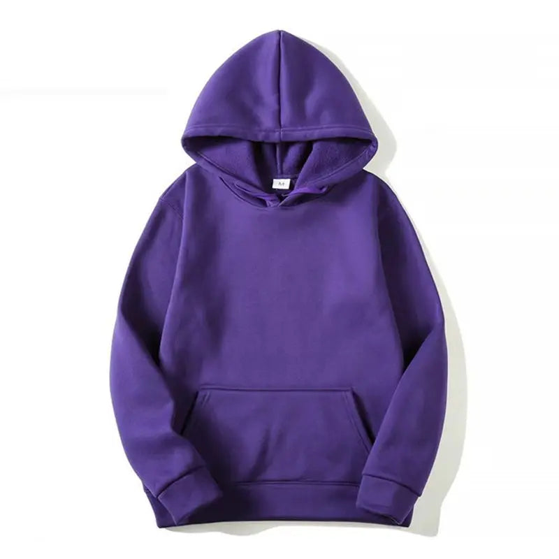 Unisex Solid-Color Hooded Sweatshirt