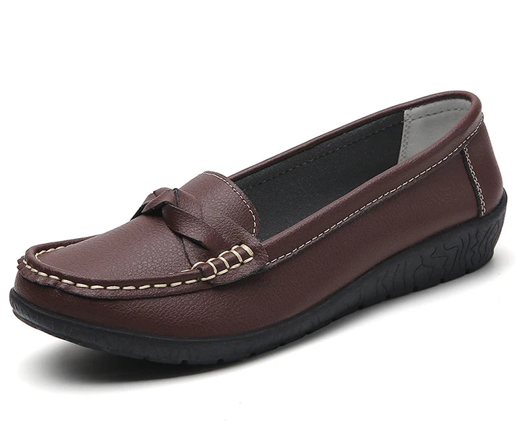 Women’s 2025 Loafers – Slip-On PU Flats, Comfortable Casual Shoes