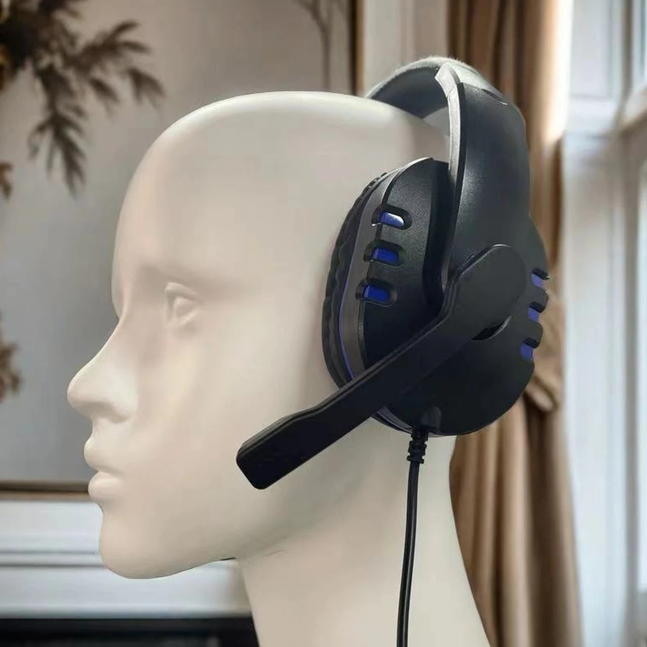 7260 Wired Headphones with, Microphone，Suitable for work, meetings、Study Recording、Entertainment Games，Compatible：PS4/PS5/Xbox One