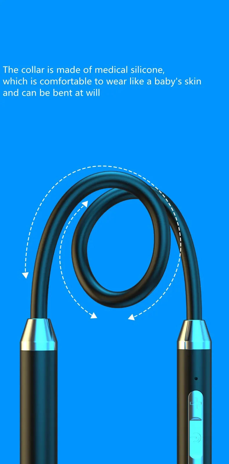 Wireless Headphones Bluetooth 5.0, Neckband Earphones Silicone Hifi, 9D Stereo Sports Headset Halter, Waterproof Magnetic Earbuds