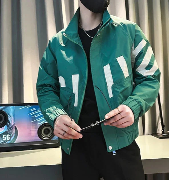 Men’s Safari Style Jacket – Autumn/Winter 2024, Stand Collar Zipper