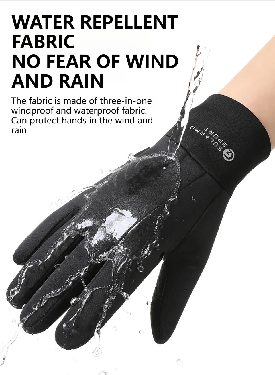 Men’s Waterproof Windproof Winter Touch Screen Gloves
