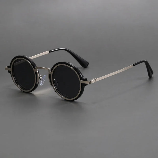 Men Vintage Steampunk Sunglases Women 2025 Luxury Design Metal Round Frame Sun Glasses Women Retro UV400 Shades Classic Eyewear