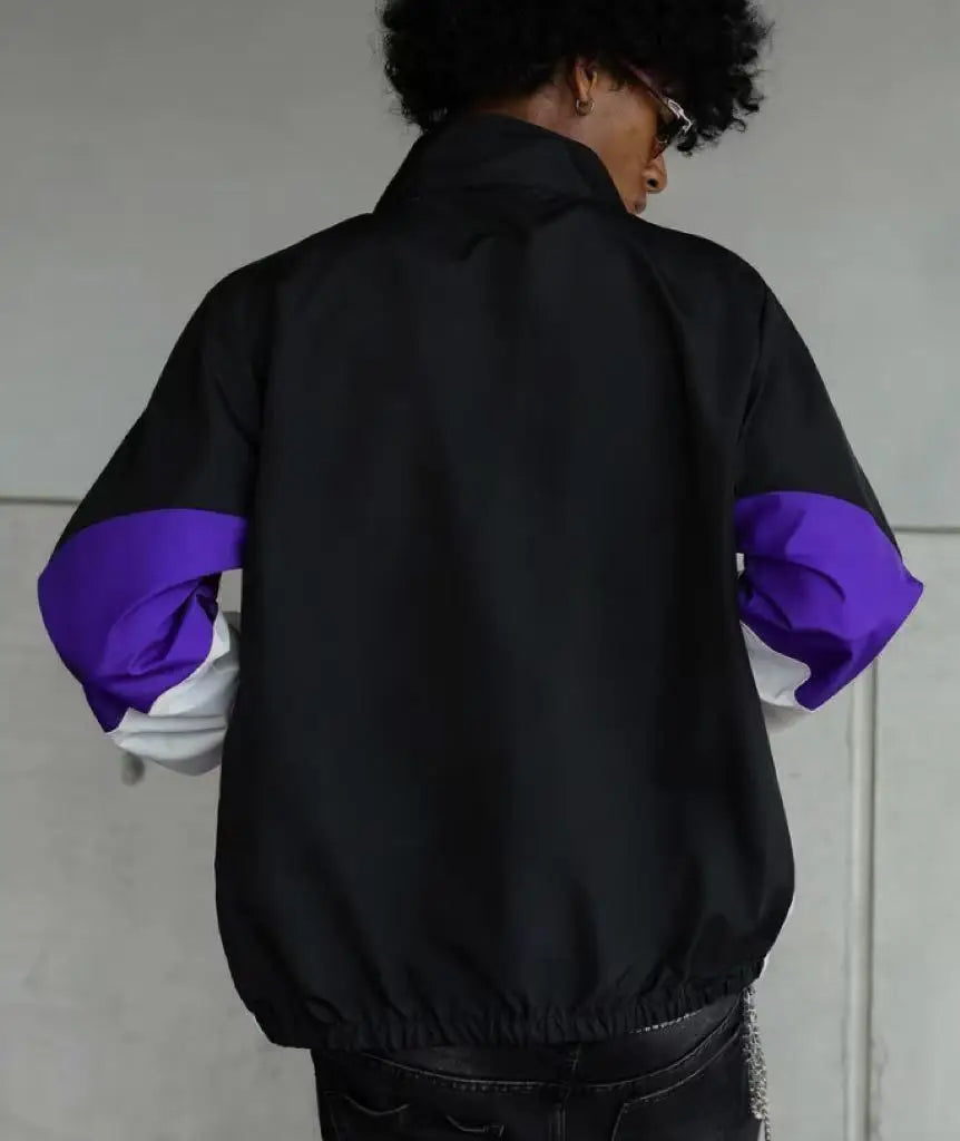 JoseSalman Men’s Casual Patchwork Jacket – Spring & Autumn Zipper Coat