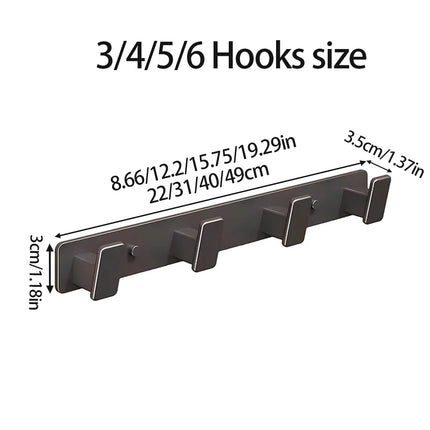 Coat Hook Wall Rack Hanger - Black Coat Rack with 5 Hooks Wall Hooks for Hanging  Hat Key Bag Towel Wall Mount Coat Rack