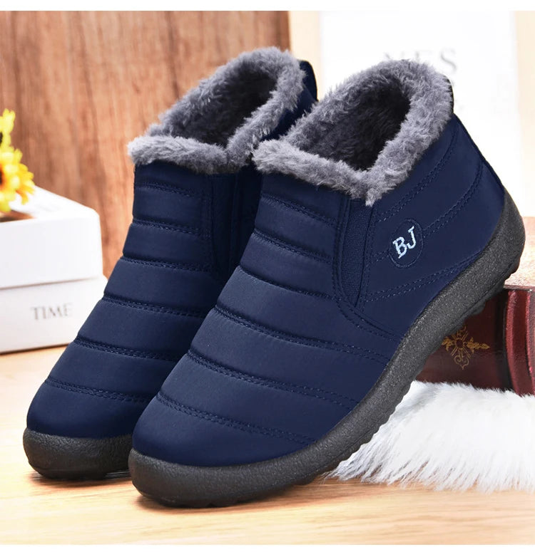 HAJINK Men Winter Sneakers – Waterproof Plush Casual Shoes, Lightweight & Warm