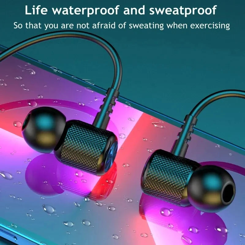 Wireless Headphones Bluetooth 5.0, Neckband Earphones Silicone Hifi, 9D Stereo Sports Headset Halter, Waterproof Magnetic Earbuds