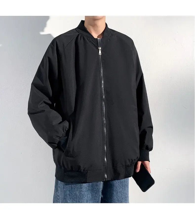 Men’s Casual Zipper Jacket – Spring & Autumn Lightweight Coat