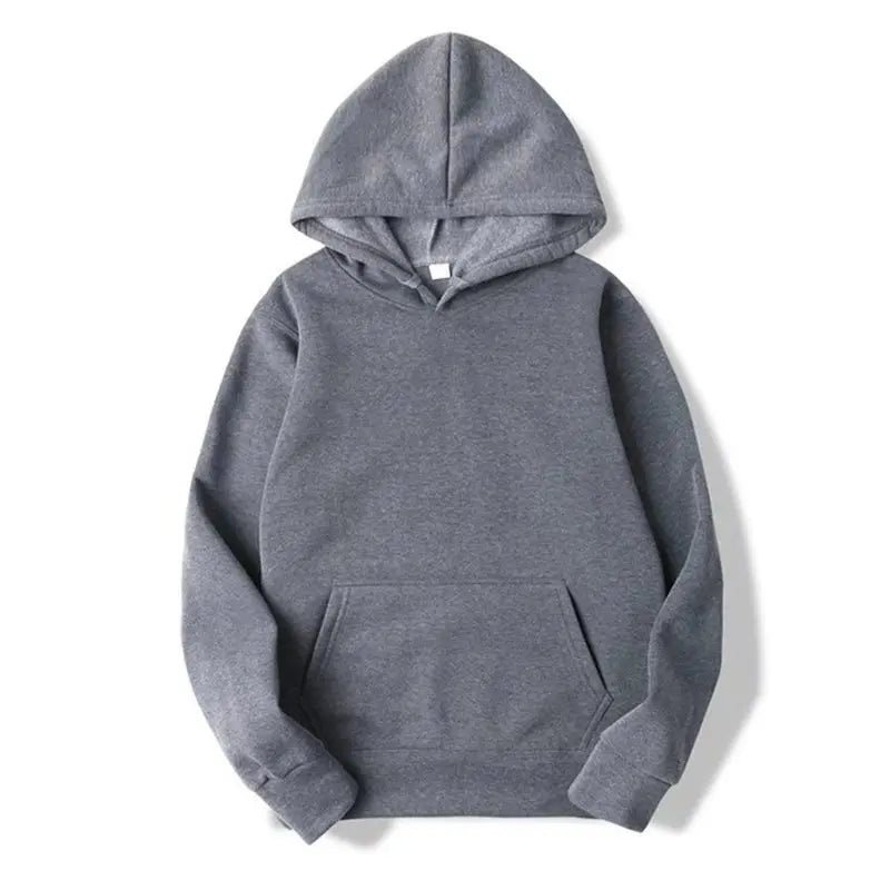 Unisex Solid-Color Hooded Sweatshirt