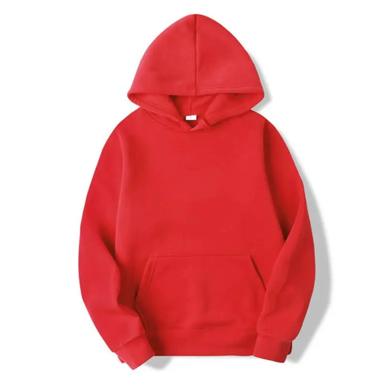 Unisex Solid-Color Hooded Sweatshirt