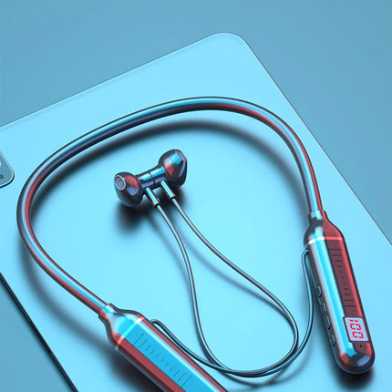 Wireless Earphones 5.3 Neckband Headphones Gaming LED Display Stereo Sports Headset Halter Waterproof Magnetic Earbuds