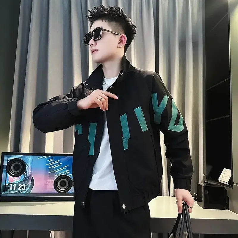 Men’s Safari Style Jacket – Autumn/Winter 2024, Stand Collar Zipper