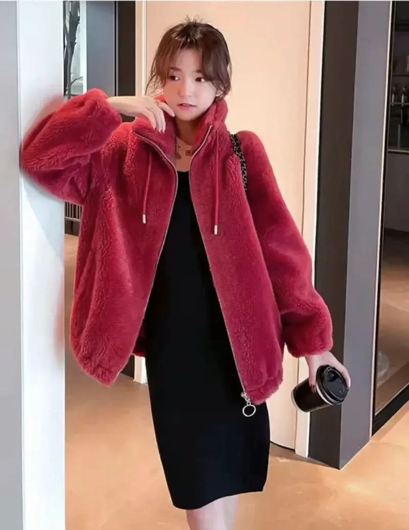 Women’s Casual Jacket – Autumn/Winter 2024, Stand Collar Zipper Coat