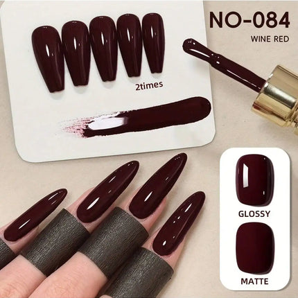 XEIJAYI 3pcs 15ML Gel Nail Polish  - Red Shades, Glossy & Matte Finish, UV/LED Cured, Lead-Free, Alcohol-Free Gel