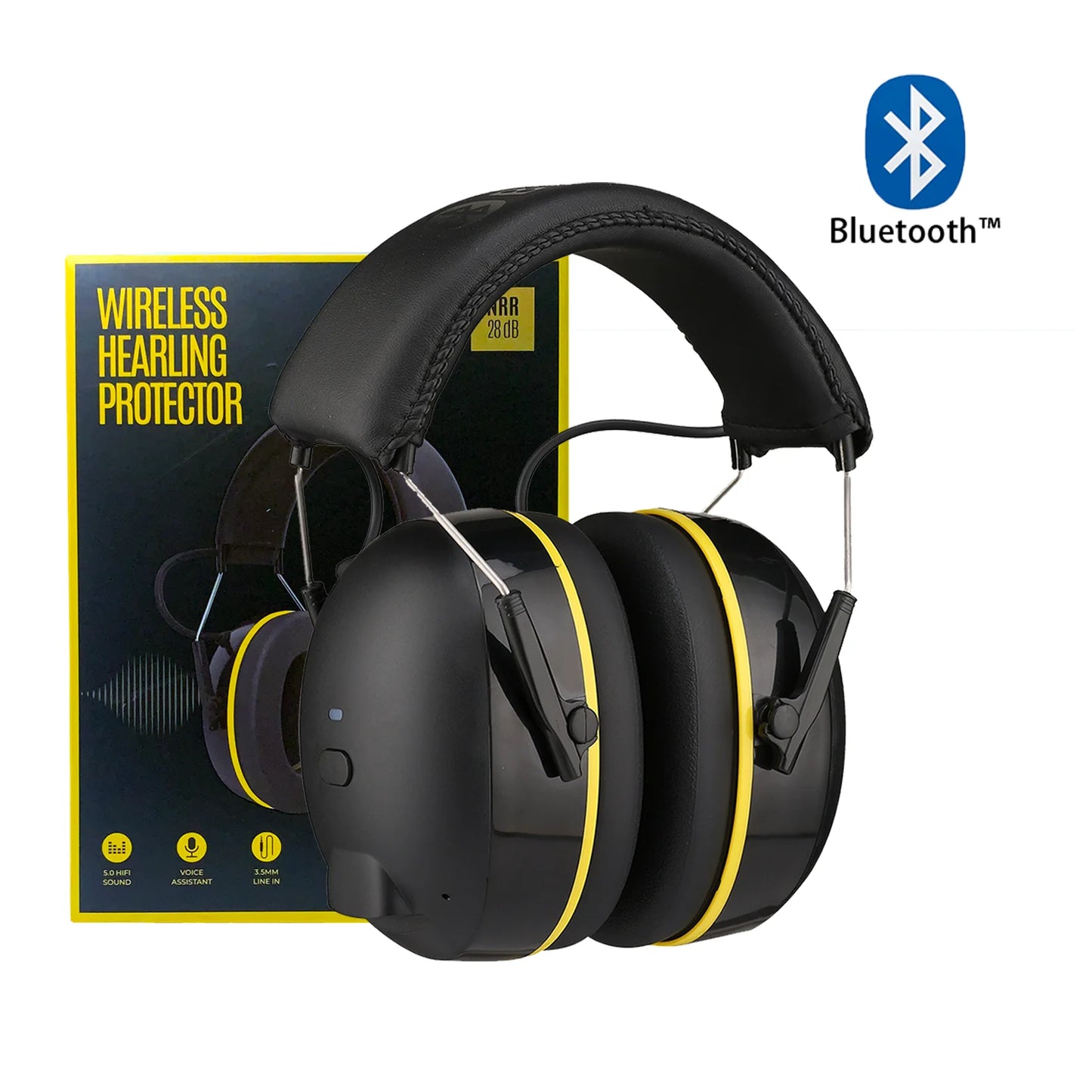 Electronic Headphone 5.0 Bluetooth, Earmuffs Hearing Protection, Headphones for Music Safety Noise, Reduction Charging