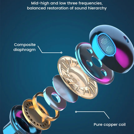 Wireless Earphones 5.3 Neckband Headphones Gaming LED Display Stereo Sports Headset Halter Waterproof Magnetic Earbuds