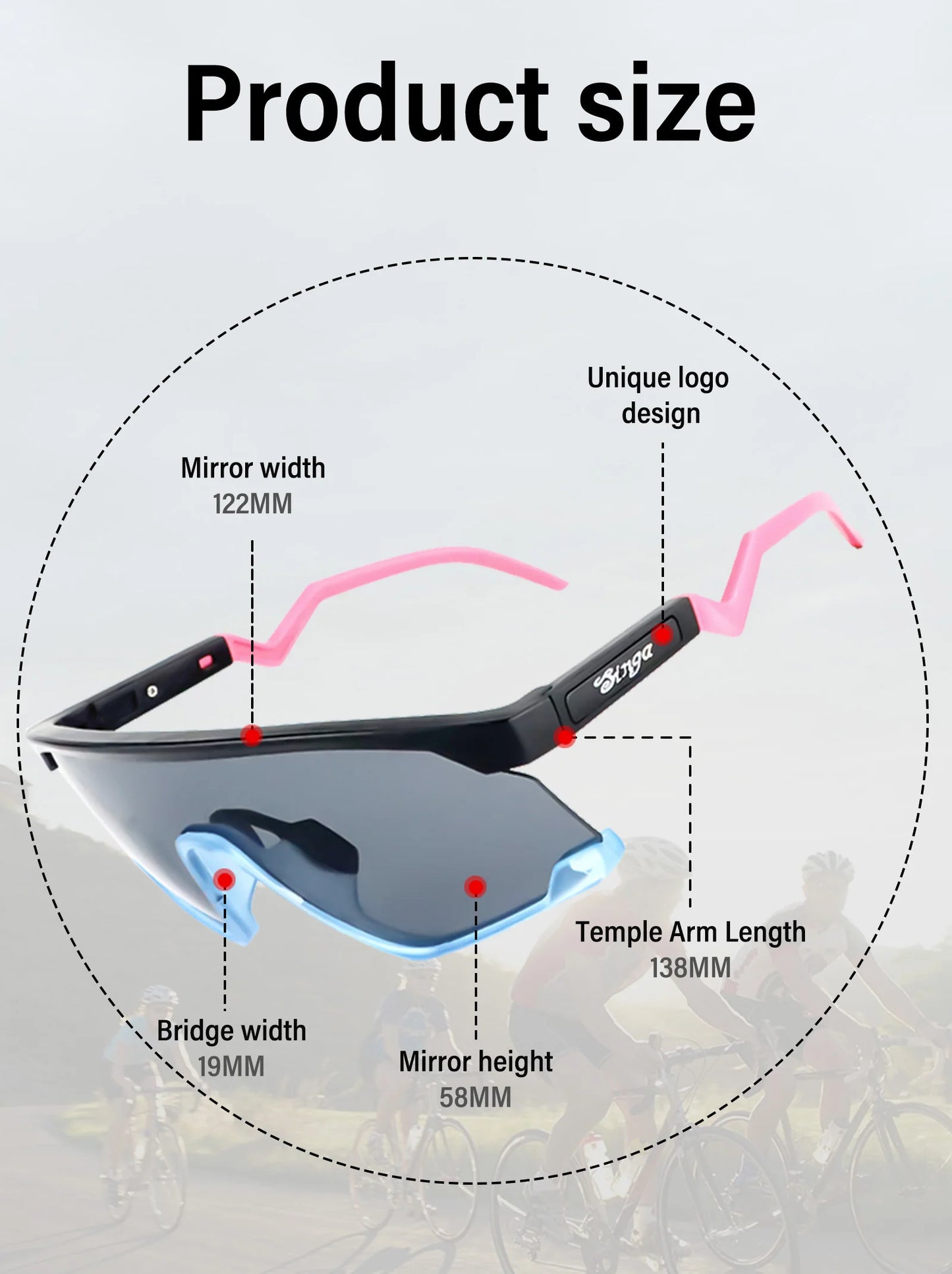 Outdoor Sport Sunglasses for Men Women, Fashion Hiking Cycling Sun Glasses, Goggles Male Shades Anti Glare Mirror UV400