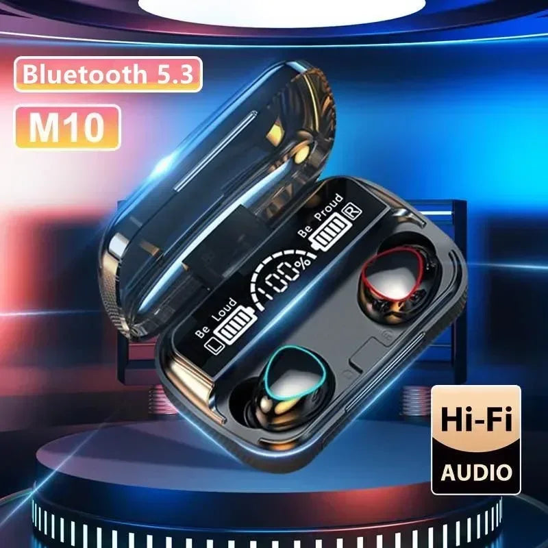 Wireless Bluetooth Headphones, Handfree Dispay Bluetooth Earphones, HiFi Stereo Music, Wireless Earbuds, Waterproof, Gaming Headset