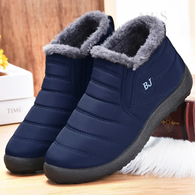 HAJINK Men Winter Sneakers – Waterproof Plush Casual Shoes, Lightweight & Warm
