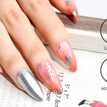 Makartt 8ml Mirror Shine Gel Metallic Silver Gel UV/LED Gel Metal Painting Gel Drawing Mirror Nail gel for Nail Art Designs