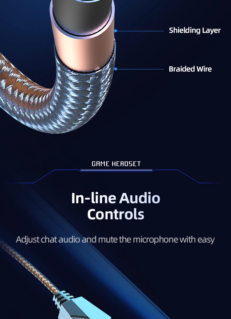 Headphones 3.5mm Wired Gaming, Headset Earphones Music For PS4, Play Station 4 Game PC Chat, computer With Microphone