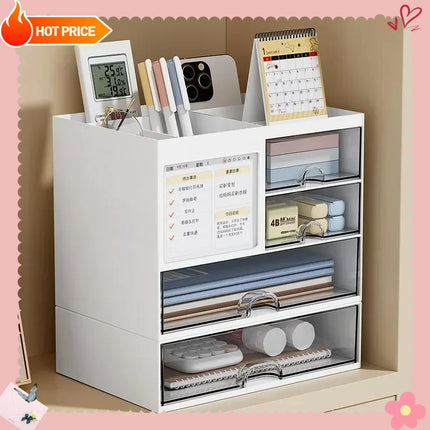 Drawer Desktop Transparent Organizer Office Student Desk File Organizer Simple Large Capacity Shelf