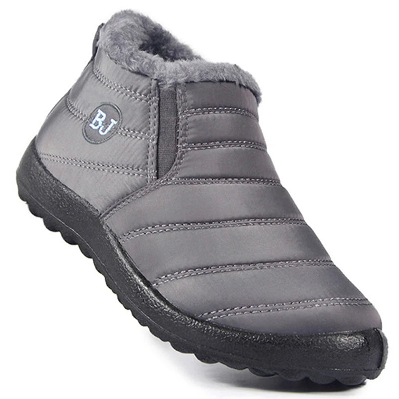 HAJINK Men Winter Sneakers – Waterproof Plush Casual Shoes, Lightweight & Warm