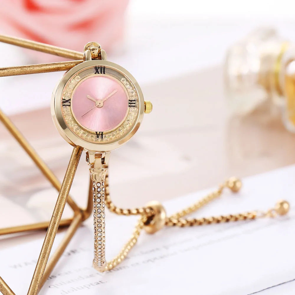 Fashion Women's Steel Belt Bracelet, Watch Quartz Watch, Luxury Small Dial Women Watches