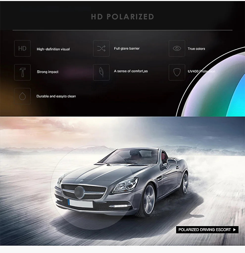 Sports Sunglasses for Men, Polarized Comfortable Wear Square Sun Glasses, Male Light Weight Eyewear Accessory with Origina UV400