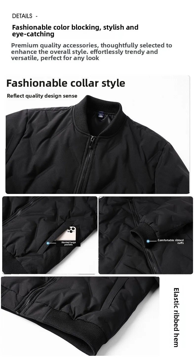 Velvique Men’s Casual Polyester Jacket – Autumn & Winter Outerwear for Trips