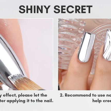 Makartt 8ml Mirror Shine Gel Metallic Silver Gel UV/LED Gel Metal Painting Gel Drawing Mirror Nail gel for Nail Art Designs