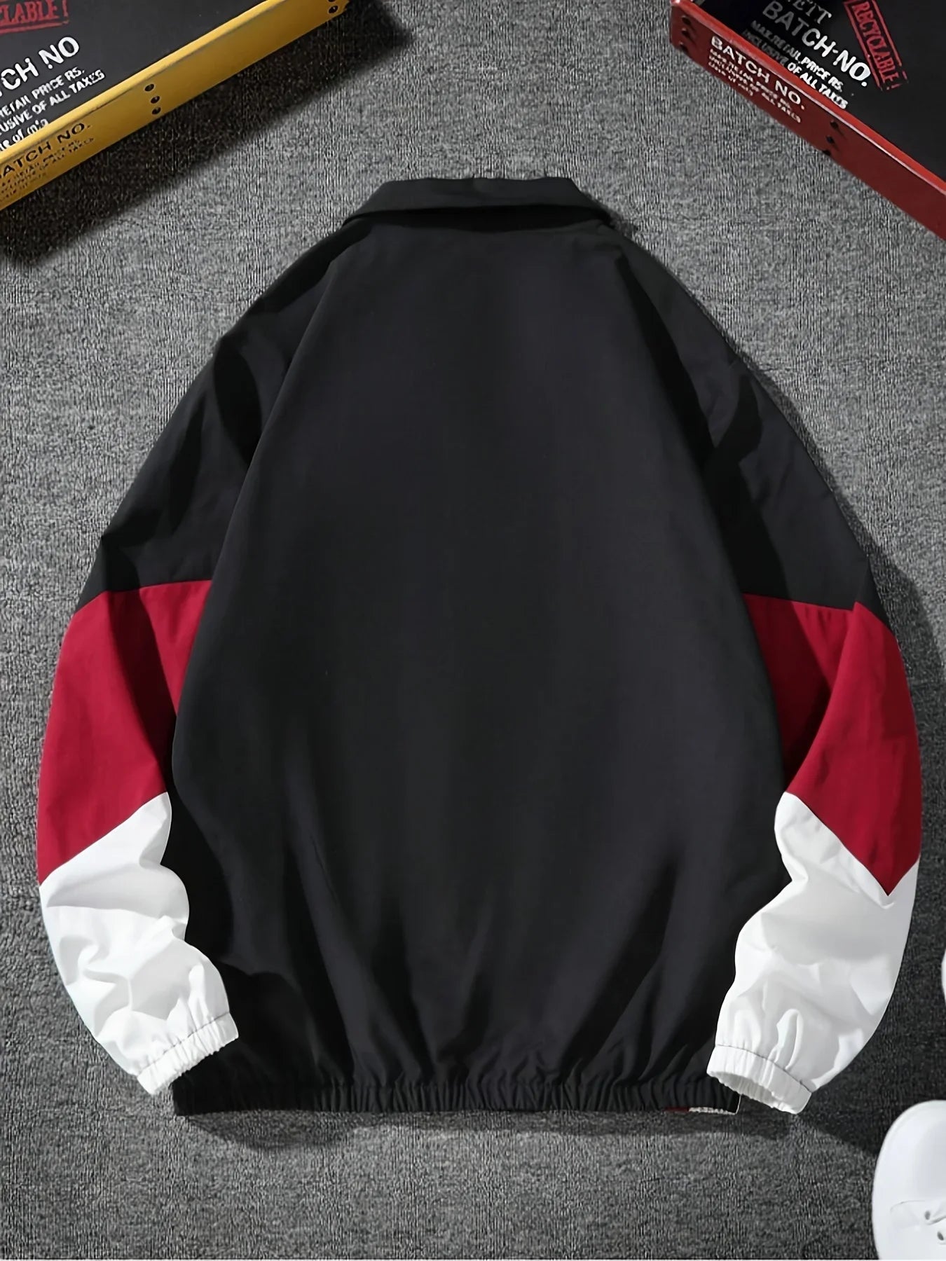 JoseSalman Men’s Casual Patchwork Jacket – Spring & Autumn Zipper Coat