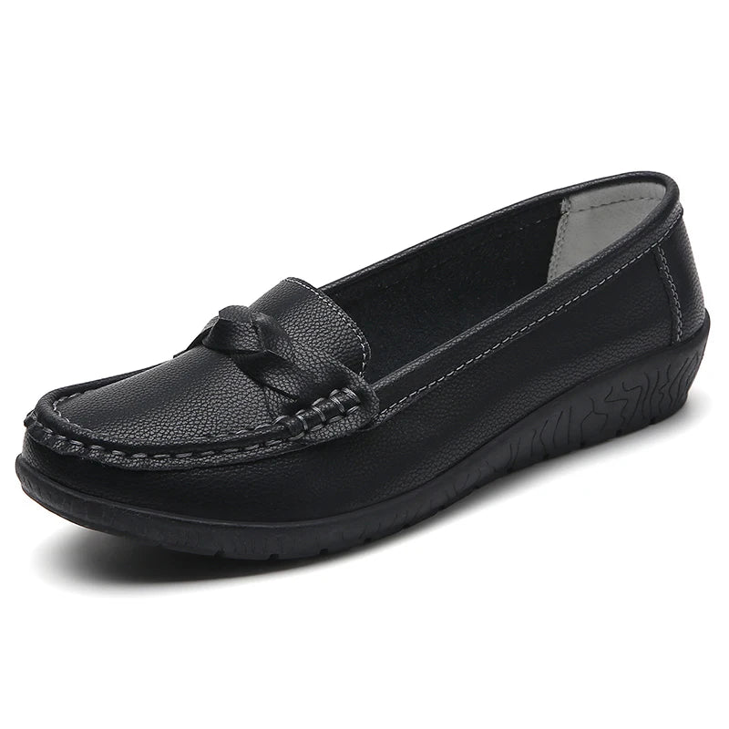 Women’s 2025 Loafers – Slip-On PU Flats, Comfortable Casual Shoes