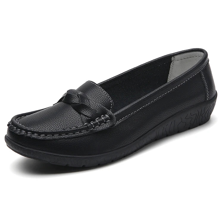 Women’s 2025 Loafers – Slip-On PU Flats, Comfortable Casual Shoes