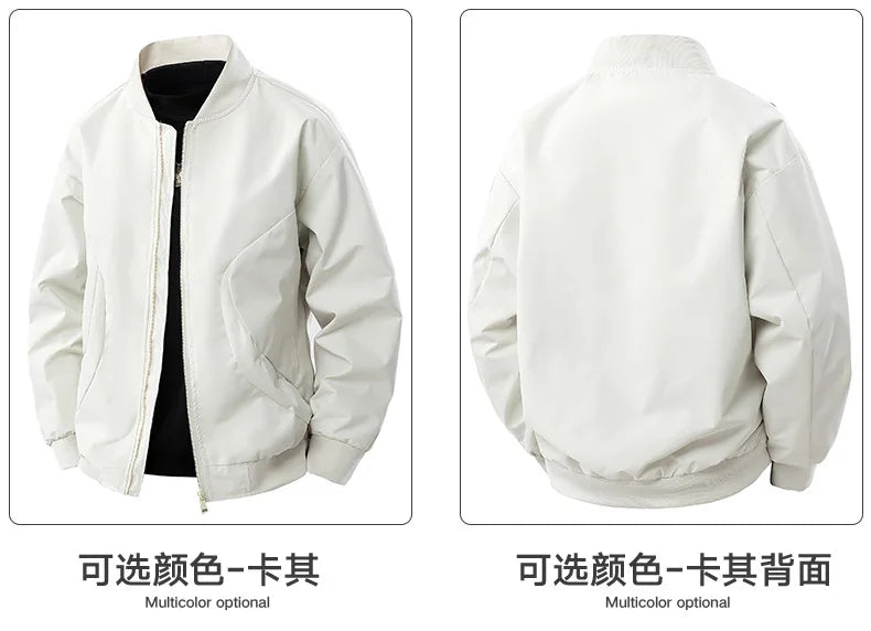 Men’s Casual Autumn & Winter Jacket – Zipper Coat with Pockets