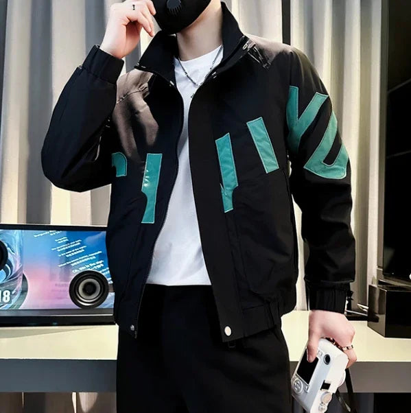 Men’s Safari Style Jacket – Autumn/Winter 2024, Stand Collar Zipper