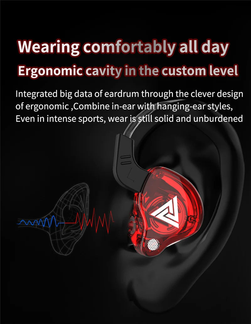Sports Earphone InEar DrivebyWire with Microphone Extra Bass Cellphone Headset Magic Sound