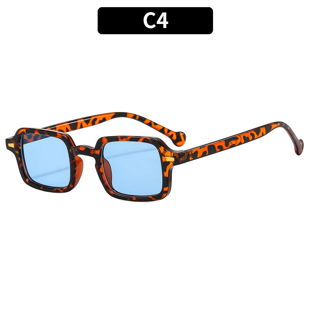 Luxurious Rectangle Sunglasses, Women Oval Vintage Brand, Designer Square Sun Glasses, Men Shades Female Eyewear Anti-glare UV400