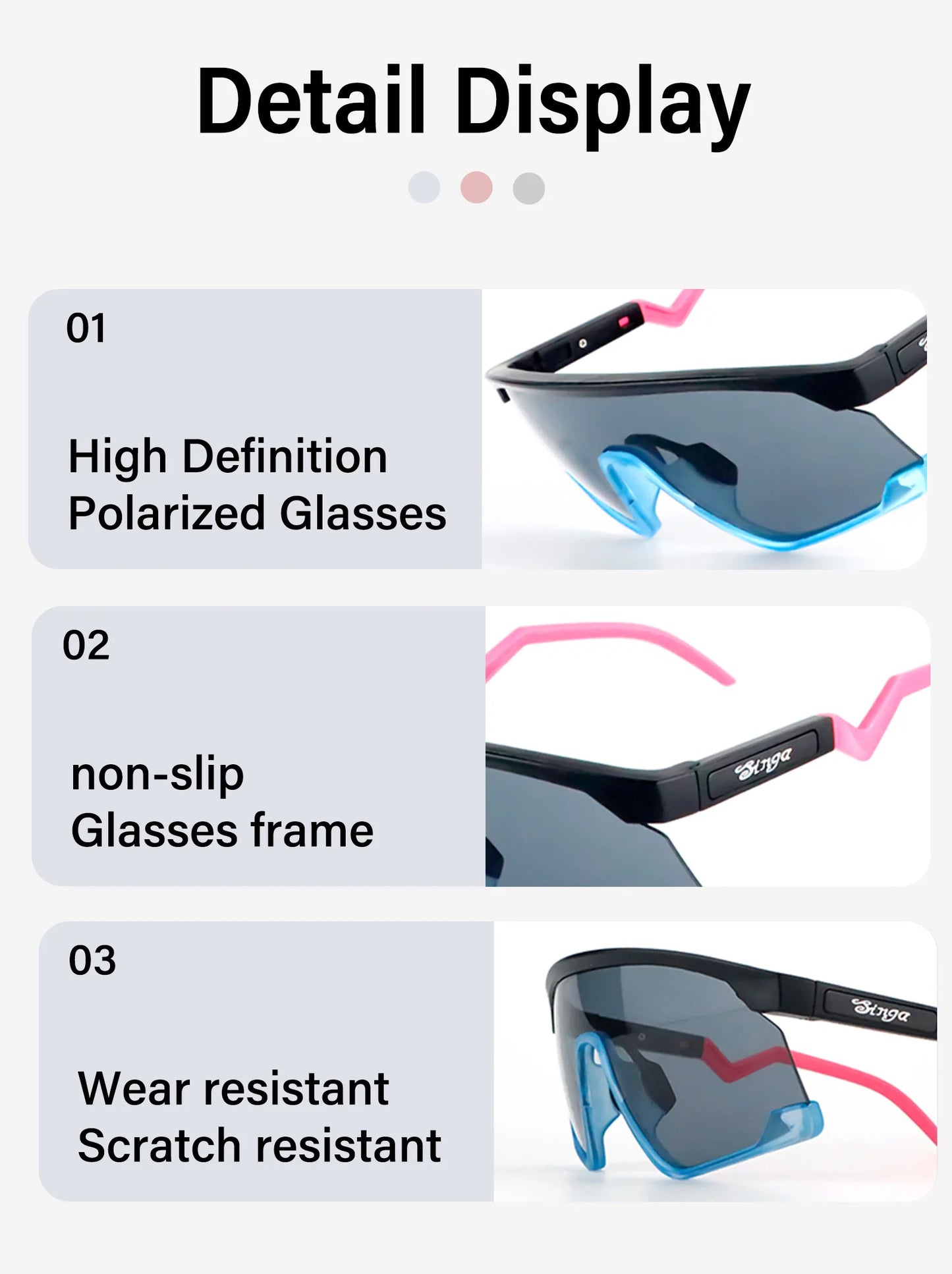 Outdoor Sport Sunglasses for Men Women, Fashion Hiking Cycling Sun Glasses, Goggles Male Shades Anti Glare Mirror UV400