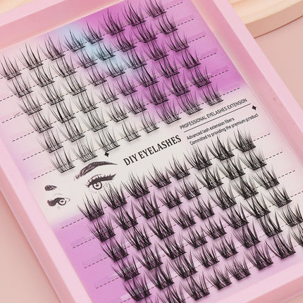 96 Cluster Mixed Natural Extension False Eyelash Party Travel Daily Work Meeting Natural False Eyelash Comfortable Wear
