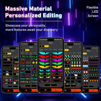 LED Matrix Pixel Panel, Scrolling Bright Advertising LED Signs, Flexible USB 5V LED Car Sign Bluetooth App Control