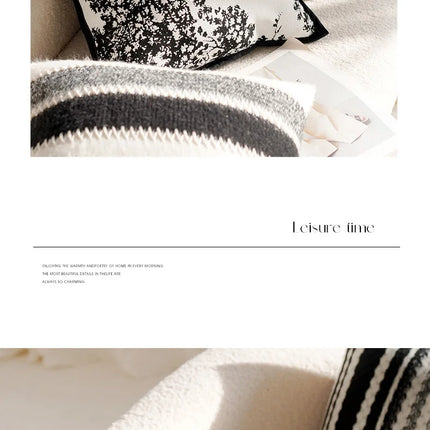 Luxury Nordic Pillow Covers Soft Fabric Modern Minimalist Design For Bed Living Room Decor Light Home Textile Accessories Clean