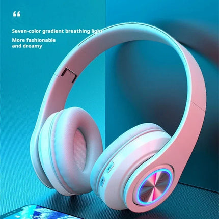 Headsets Gamer Headphones Blutooth Surround Sound Stereo Wireless Earphone USB With MicroPhone Colourful Light PC Laptop Headset