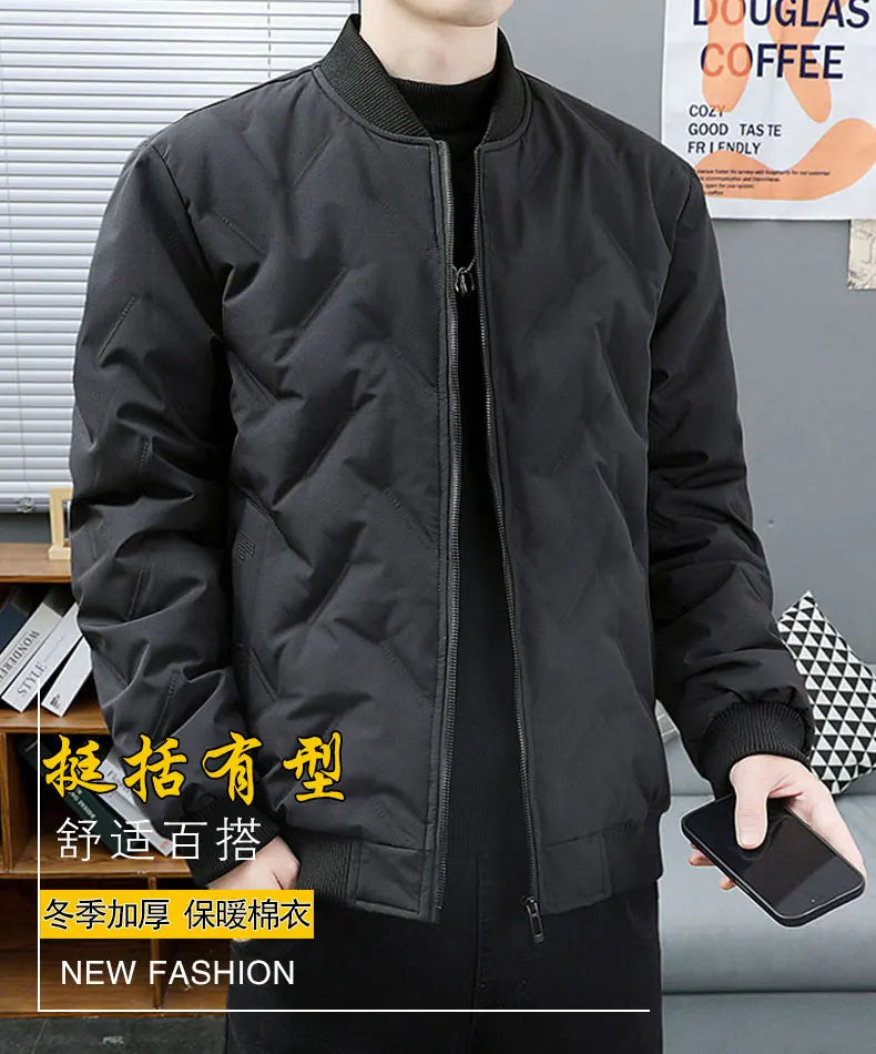 Velvique Men’s Casual Polyester Jacket – Autumn & Winter Outerwear for Trips