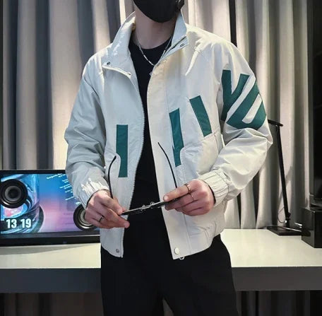 Men’s Safari Style Jacket – Autumn/Winter 2024, Stand Collar Zipper