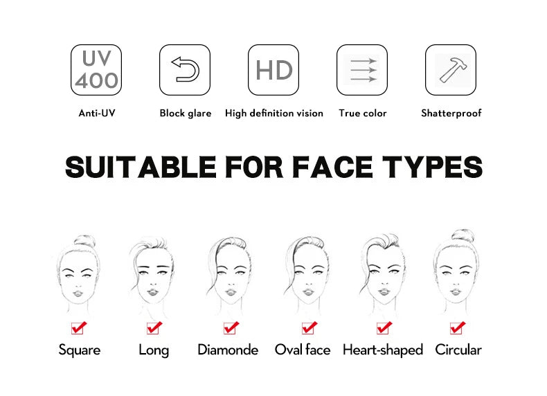 Luxurious Rectangle Sunglasses, Women Oval Vintage Brand, Designer Square Sun Glasses, Men Shades Female Eyewear Anti-glare UV400