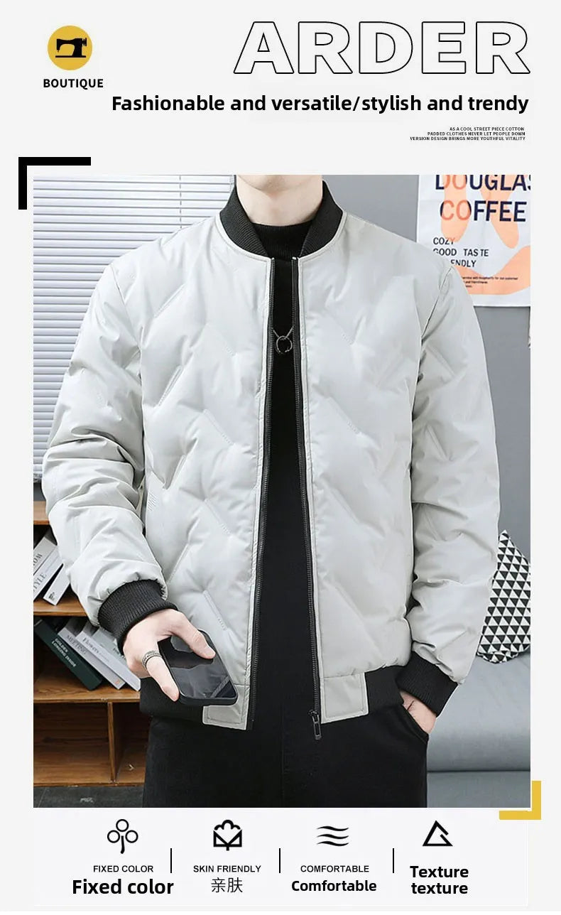 Velvique Men’s Casual Polyester Jacket – Autumn & Winter Outerwear for Trips