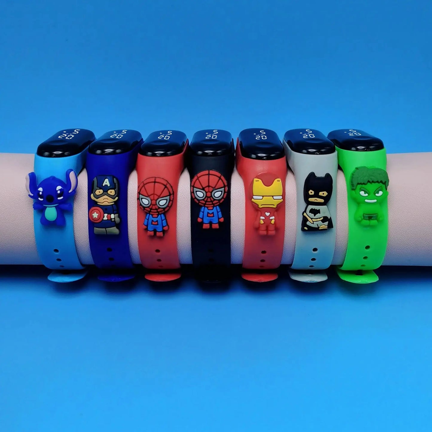 Marvel Children's Watch Cartoon, Fashion Watches, Electronic Digital LED Display Watches, Waterproof Holiday Gift Kids Watches